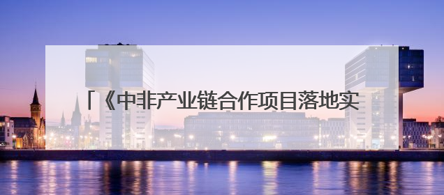 《中非产业链合作项目落地实施方案总纲》发布 数字化平台赋能非洲发展驶入快车道