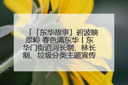 「东华故事」碧波映翠嶂 春色满东华丨东华门街道河长制、林长制、垃圾分类主题宣传如火如荼中