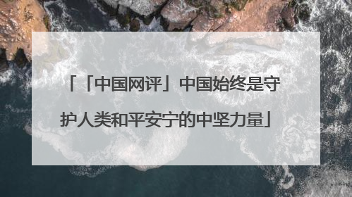 「中国网评」中国始终是守护人类和平安宁的中坚力量