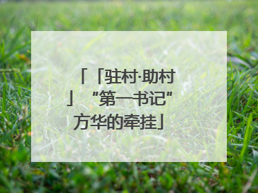 「驻村·助村」“第一书记”方华的牵挂