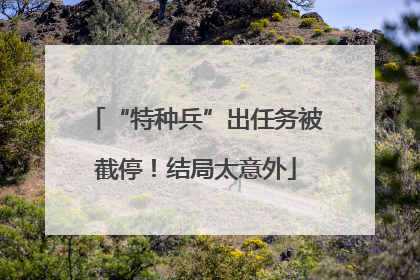“特种兵”出任务被截停！结局太意外