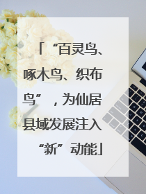 “百灵鸟、啄木鸟、织布鸟”，为仙居县域发展注入“新”动能