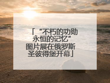 “不朽的功勋 永恒的记忆”图片展在俄罗斯圣彼得堡开幕