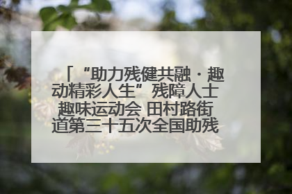 “助力残健共融・趣动精彩人生”残障人士趣味运动会 田村路街道第三十五次全国助残日主题活动圆满举办