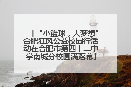 “小篮球，大梦想”合肥狂风公益校园行活动在合肥市第四十二中学南城分校圆满落幕