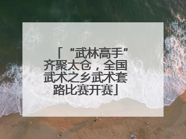 “武林高手”齐聚太仓，全国武术之乡武术套路比赛开赛
