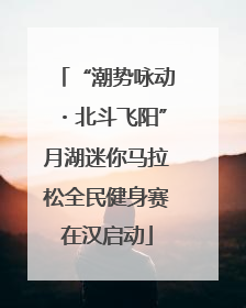 “潮势咏动・北斗飞阳”月湖迷你马拉松全民健身赛在汉启动