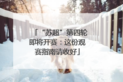 “苏超”第四轮即将开赛：这份观赛指南请收好