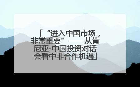 “进入中国市场，非常重要”——从肯尼亚-中国投资对话会看中非合作机遇