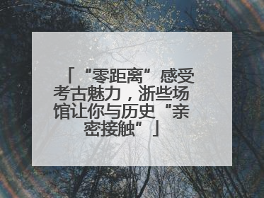 “零距离”感受考古魅力，浙些场馆让你与历史“亲密接触”