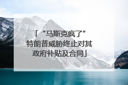 “马斯克疯了” 特朗普威胁终止对其政府补贴及合同