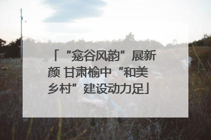“龛谷风韵”展新颜 甘肃榆中“和美乡村”建设动力足
