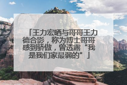 王力宏晒与哥哥王力德合影，称为博士哥哥感到骄傲，曾透露“我是我们家最弱的”