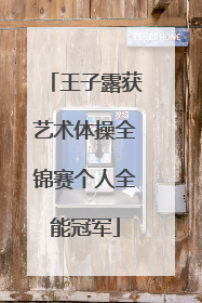 王子露获艺术体操全锦赛个人全能冠军