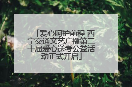 爱心呵护前程 西宁交通文艺广播第二十届爱心送考公益活动正式开启