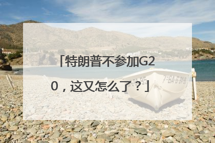 特朗普不参加G20，这又怎么了？