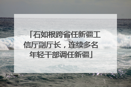 石如根跨省任新疆工信厅副厅长，连续多名年轻干部调任新疆