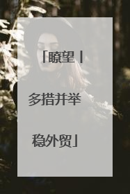瞭望丨多措并举稳外贸