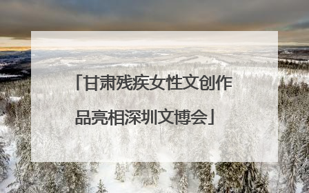 甘肃残疾女性文创作品亮相深圳文博会