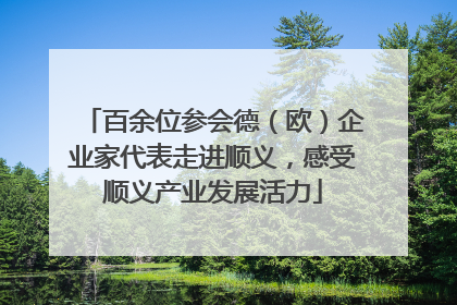 百余位参会德（欧）企业家代表走进顺义，感受顺义产业发展活力