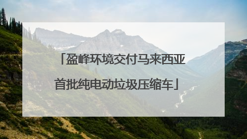 盈峰环境交付马来西亚首批纯电动垃圾压缩车