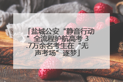 盐城公安“静音行动”全流程护航高考 3.7万余名考生在“无声考场”逐梦