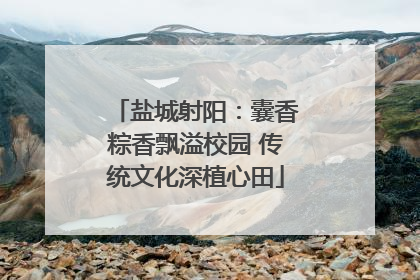 盐城射阳：囊香粽香飘溢校园 传统文化深植心田