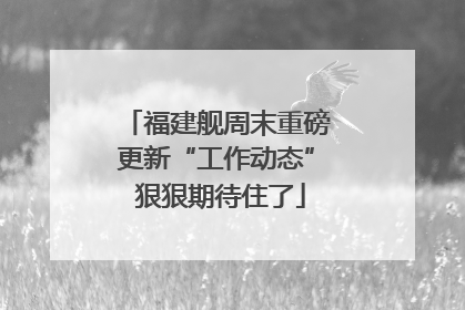福建舰周末重磅更新“工作动态” 狠狠期待住了