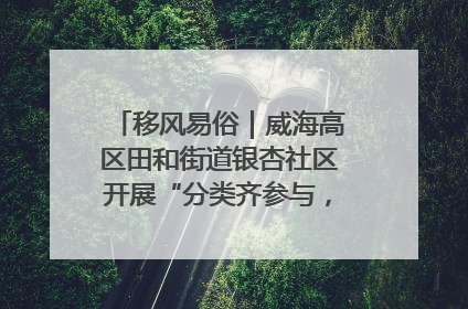移风易俗｜威海高区田和街道银杏社区开展“分类齐参与，低碳新时尚”垃圾分类主题宣传活动