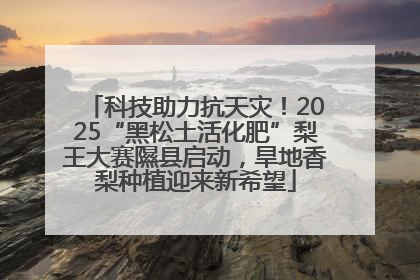 科技助力抗天灾！2025“黑松土活化肥”梨王大赛隰县启动，旱地香梨种植迎来新希望