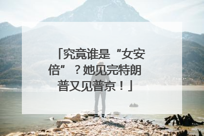 究竟谁是“女安倍”？她见完特朗普又见普京！