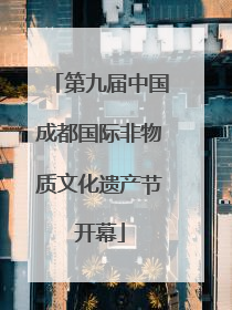 第九届中国成都国际非物质文化遗产节开幕