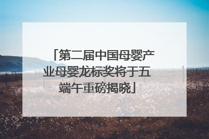 第二届中国母婴产业母婴龙标奖将于五端午重磅揭晓
