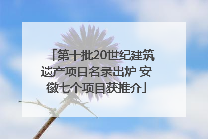 第十批20世纪建筑遗产项目名录出炉 安徽七个项目获推介