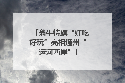 翁牛特旗“好吃好玩”亮相通州“运河西岸”