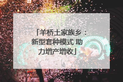 羊桥土家族乡：新型套种模式 助力增产增收