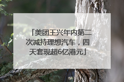 美团王兴年内第二次减持理想汽车，四天套现超6亿港元