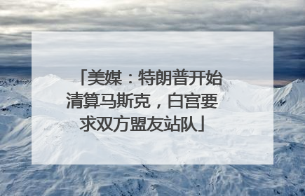 美媒：特朗普开始清算马斯克，白宫要求双方盟友站队