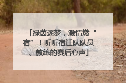 绿茵逐梦，激情燃“宿”！听听宿迁队队员、教练的赛后心声