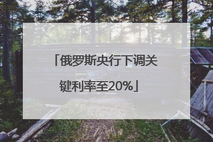 俄罗斯央行下调关键利率至20%