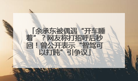 余承东被偶遇“开车睡着”？网友称打招呼后秒回！曾公开表示“智驾可以打盹”引争议