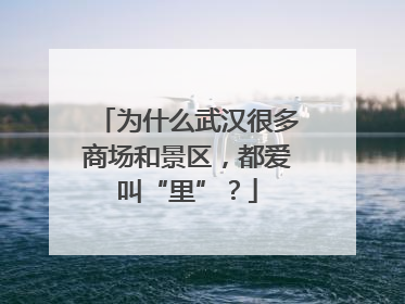 为什么武汉很多商场和景区，都爱叫“里”？