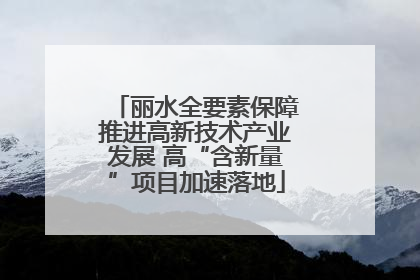 丽水全要素保障推进高新技术产业发展 高“含新量”项目加速落地
