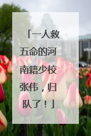 一人救五命的河南籍少校张伟，归队了！