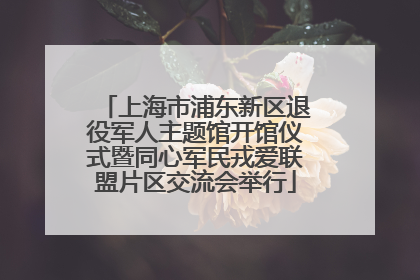 上海市浦东新区退役军人主题馆开馆仪式暨同心军民戎爱联盟片区交流会举行