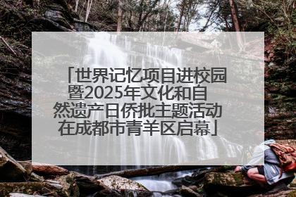 世界记忆项目进校园暨2025年文化和自然遗产日侨批主题活动在成都市青羊区启幕