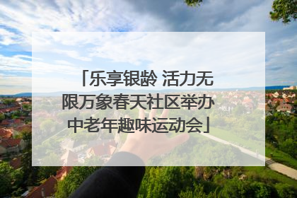 乐享银龄 活力无限万象春天社区举办中老年趣味运动会