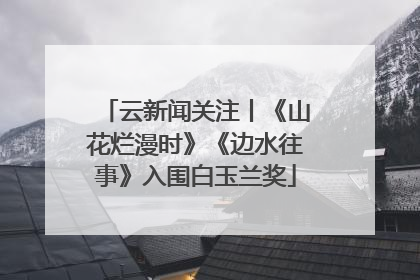 云新闻关注丨《山花烂漫时》《边水往事》入围白玉兰奖