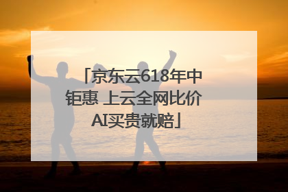 京东云618年中钜惠 上云全网比价 AI买贵就赔