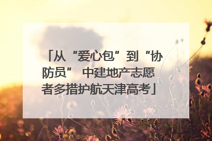 从“爱心包”到“协防员” 中建地产志愿者多措护航天津高考